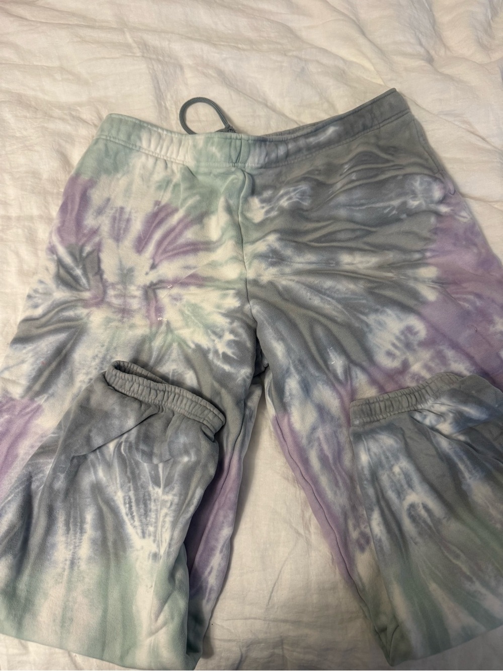 TNA  Tie-Dye Sweatpants - Pastel Green, Purple & Gray